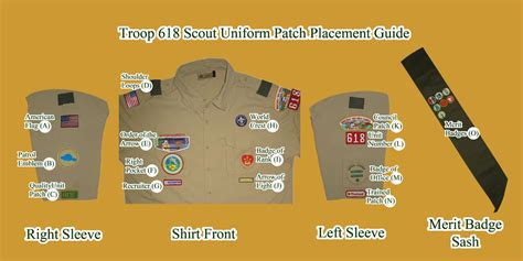 where does the patrol patch go|T618 Uniform Patch Placement Guide